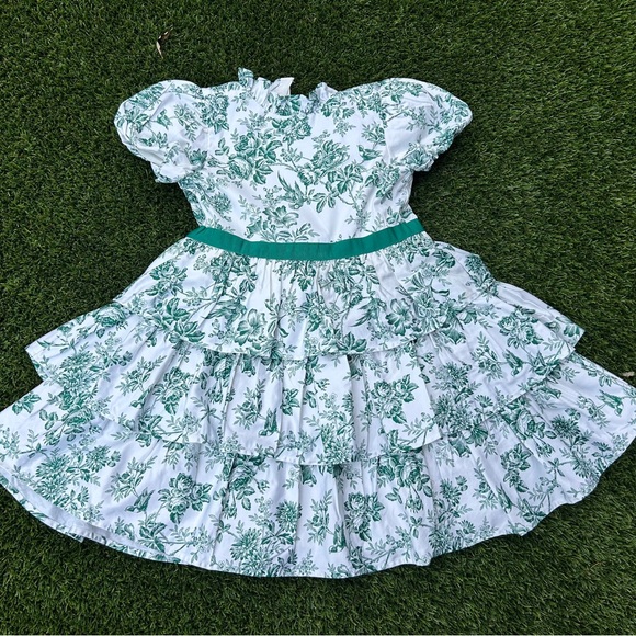 Janie and Jack Green Floral Dress - Picture 1 of 4